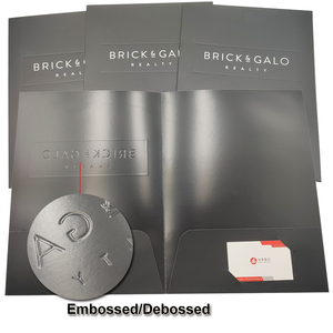 Tùy chỉnh kích thước Cán dập nổi Debossed kinh doanh khe cắm thẻ giấy tập tin tài liệu thư mục trình bày - Product Image 4