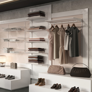 EMUCA 280 Jagmet Kit de Estante de Pared 1 Juego de Perfiles y Soportes de Acero Pintado Blanco para Fijación de Pared 7026712 - Product Image 5