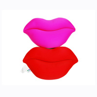 Cojines Decorativos para el Hogar, el Automóvil o el Sofá, Rellenos de Microperlas Suaves y Ligeras, con Forma de Labios en 3D, Ideales para Regalo