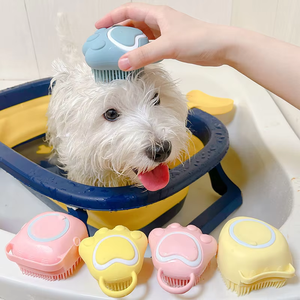 Silicone Pet <b>Bath</b> Brush <b>Dog</b> Spa Massage Comb <b>Dogs</b> Cats Shower Hair Grooming Combs <b>Dog</b> Cleaning Brush Pet Supplies - Product Image 2