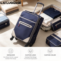 Valise de voyage multifonctionnelle Oxford 20/24 pouces à roulettes