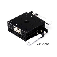 A21 Axe XY Assemblage Combinaison Étape de déplacement Table de scène manuelle Étape de réglage de fixation avec bouton de tête micrométrique