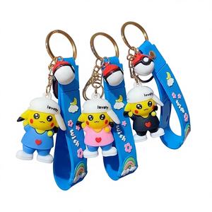 Llavero de plástico de Pikachu de Pokémon, lindo pato, tortuga Kajeni, accesorios colgantes para mochila de hombre y mujer, venta al por mayor - Product Image 1