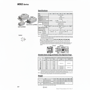Mesa giratoria SMC Pneumatics modelo MSQB10A - Product Image 1