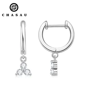 Hot Selling Drop Dangle Moissanite Earrings for Women Sterling Silver Huggie Hoop18K Gold Plated Jewelry Gifts for Anniversary