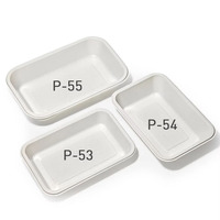 Vente en gros de barquettes alimentaires en PP blanc thermoformé sous vide de 12 oz (355 ml) pour l'emballage de la viande
