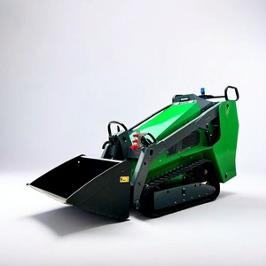 Mini-chargeuse compacte de 17,2 kW certifiée CE et EPA avec revêtements bleus, jaunes et blancs et fourche à palettes pour travaux agricoles - Product Image 6