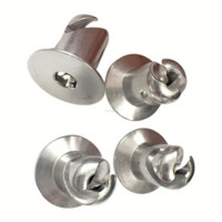 Boutons à quart de tour en aluminium argenté Allen Head 7/16 x 0,500 pouces, vis à tête fraisée, attaches, pièces de voiture de course