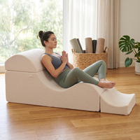 Fauteuil de yoga pliable portable en mousse souple pour le sol, chaise longue de méditation pour les étirements, le fitness et la relaxation à domicile
