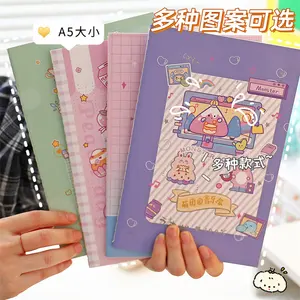 2024 Newest Office School Products Ready to ship cheapest personalized kraft soft cover notebook a5 sewing binding for girls