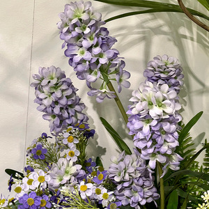 للبيع بالجملة ترتيب الزهور الاصطناعية حرير صفير أزرق 90-أزهار صفير بنفسجي - Product Image 3