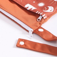 Trousse de toilette imperméable à imprimé bohème - Organisateur de voyage à double fermeture éclair avec compartiment sec/humide