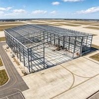 Hangar Prefabricado de Acero Personalizado para Helicópteros Privados, Estacionamiento de Aviones Ligeros y Protección