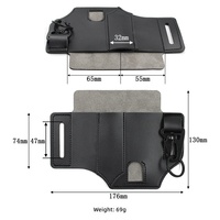 Étui à outils portable en cuir PU, organisateur EDC multifonctionnel à porter à la ceinture pour couteaux, lampe torche et clés