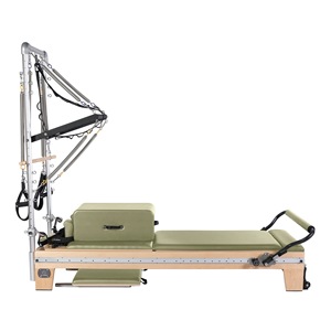 Reformer de Pilates Commercial avec Tour Demi-<span class=keywords><strong>Trapeze</strong></span> et Système <span class=keywords><strong>Trapeze</strong></span> Complet, Lit de Pilates Ajustable pour Entraînement de Force du Corps Entier, Portable en Bois - Product Image 4