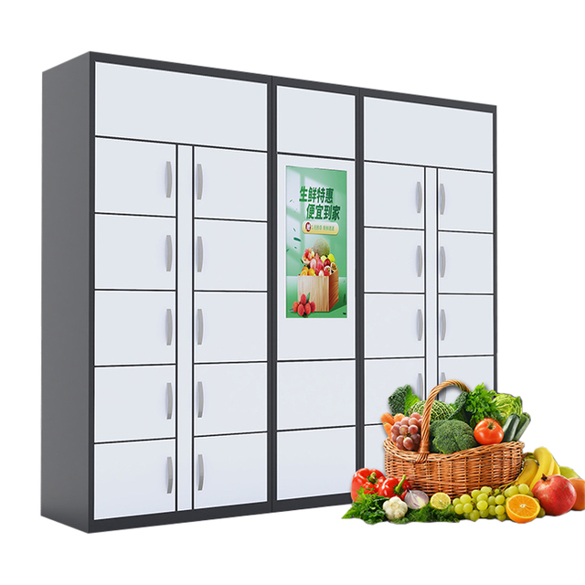 Intelligent Cooling Vegetable Fruit Self Pick up Locker Online Chilled Parcel Frozen Food Delivery Refrigerated Vending Locker