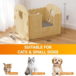 Cross-border wooden cat <b>bed</b>, pet <b>bed</b>, dog <b>bed</b>, cat <b>bed</b>, all-season <b>house</b>, home pet supplies, solid wood nest - Product Image 4