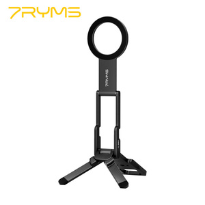 7RYMS 7RIG T1 (สีดำ) ขาตั้งโทรศัพท์แบบพับได้แม่เหล็กอะลูมิเนียมกันน้ำแบบยืดหยุ่นสำหรับสมาร์ทโฟนบนเตียงและโต๊ะ - Product Image 1
