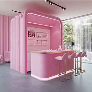 Chiosco Espositore M2 di Lusso Moderno per Cosmetici e Trucchi, Design per Negozio di Bellezza, Nail Bar e Salone di Manicure per Centro Commerciale - Product Image 3