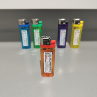 Briquet LED rechargeable en plastique, très populaire, avec boîtier multicolore, logo personnalisé, portable et écologique