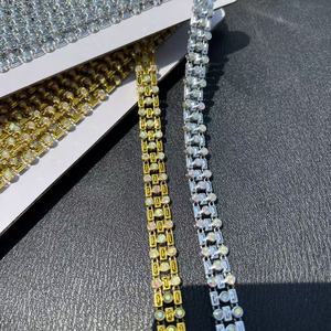 Cadenas de Diamantes de Imitación al por Mayor, Alambre de Plástico, Bañado en Oro y Plata, Alto Brillo, Duradero, Ecológico, para Zapatos, Bolsos y Ropa - Product Image 6