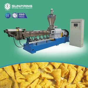 SUNPRING linha de produção de corneta para salgadinhos fritos corneta extrusora de alimentos corneta máquina de fritar chips