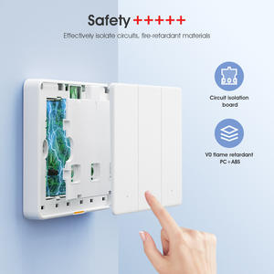 Interrupteur mural intelligent Tuya Zigbee 10A sans fil neutre, contrôle à distance par application, prise en charge vocale, domotique - Product Image 3