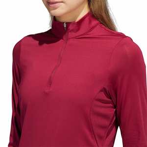 T-shirts à manches longues de créateur avec logo personnalisé imprimé T-shirts pour femmes avec quart de fermeture éclair en polyester - Product Image 3