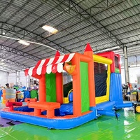 Grand parc de trampolines gonflables, château gonflable, aire de jeux extérieure commerciale pour enfants et fêtes
