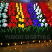 DMX/SPI Pixel RVB Animé Fleur Artificielle Led Rose Lumières pour Vacances En Plein Air Jardin Parc Décoration