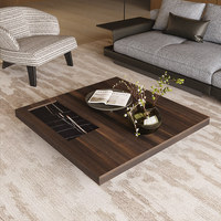 Table basse carrée en bois massif minimaliste, style moderne, salon, style médiéval vintage, modèle SG020, meubles pour la maison