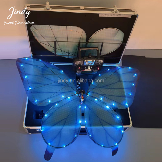 Morden Blue Butterflies Decoration 72CM Simulated Dynamic Insect butterfly RC Radio Transmitter Butterfly
