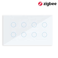 Interruptor inteligente Zigbee 6/8/10 Gang-Requiere cable neutro-Personalización de retroiluminación LED-Memoria de corte de energía
