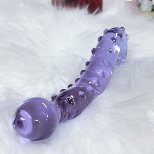 Paars Glas Anale Plug Schattige Glazen Anale Dildo 'S Voor Vrouwen Glas G-Spot Stimulatie Seksspeeltje - Product Image 1