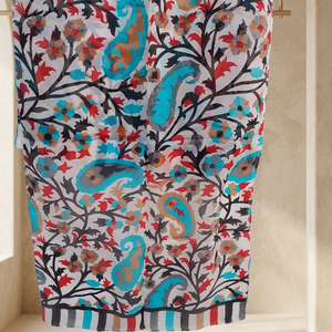 Summer Solid & Floral Pure <b>Silk</b> <b>Scarves</b>-Quick Dry Anti-Bacterial Lightweight Multi-Purpose Medium Satin - Product Image 3