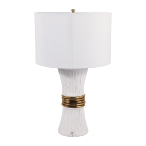 Lampada da Tavolo Moderna Scanalata con Anello in Metallo per Arredamento Casa, Camera da Letto, Soggiorno, Stile Elegante - Product Image 3