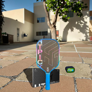 Pagaie de Pickleball HTPICK Titanium Gold Spun Blue <span class=keywords><strong>Color</strong></span> - Product Image 1