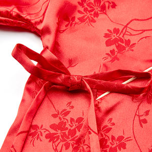Disfraz de Princesa Mulán Hanfu Chino para Niñas, Top Rojo, Falda Beige, Patrón Floral, Accesorio de Sombrilla, Color Personalizado para Eventos Culturales - Product Image 5