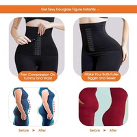 Legging Modeladora de Cintura Alta com Efeito Corset para Mulheres, com Controle Abdominal e Modelagem Corporal, Legging Esportiva
