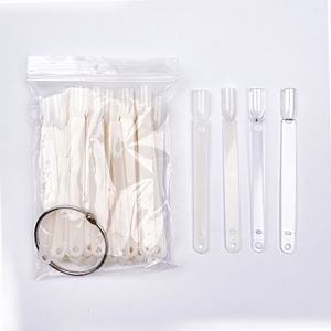 50 PCS Fan Ring Nail Polish Color Chart Tête plate Rectangle Angle Nail Chart Nail Gel Color Chart avec couleur claire et naturelle - Product Image 6