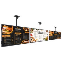 Prix d'usine intérieur 50 pouces HD montage mural affichage numérique café aérien panneaux de menu principal écran d'affichage pour les restaurants