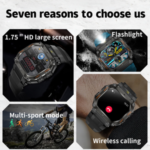 Reloj Inteligente Deportivo HT34 con Pantalla HD, Brújula, Monitor de Ritmo Cardíaco, Bluetooth, Reloj de Pulsera para Fitness con Pantalla TFT Cuadrada - Product Image 2