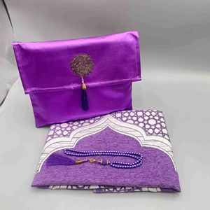Vente en gros de tapis de prière personnalisé tapis de prière de voyage musulman pliable ensemble-cadeau tapis de prière - Product Image 5