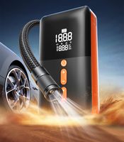 Batterie externe portable 12000mAh, démarreur de secours, compresseur d'air, gonfleur de pneus de voiture avec moniteur de pression des pneus 150psi