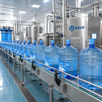 Ligne de production de machines de remplissage d'eau pure automatiques personnalisées à petite échelle 19L 5 gallons