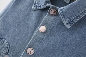 Conjunto de Ropa para Niñas, Abrigo y Vestido, Conjunto de 2 Piezas de Tela Vaquera, Abrigo y Vestido Blanco con Tutú - Product Image 5