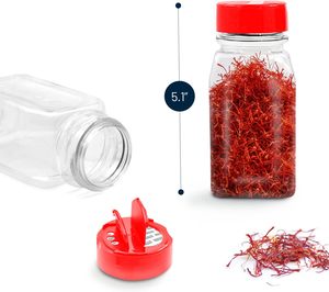 Free Samples PET Clear <b>Spice</b> <b>Jars</b> with Flip Top Lid Plastic Salt Shaker - Product Image 2
