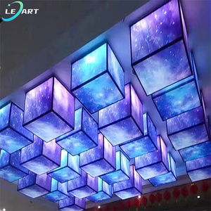 Decorative Panel <strong>Coffered</strong> Print 3d Pvc Stretch Star Sky Celling Designs for Interior Lobby Wall and <strong>Ceiling</strong> Photo - Product Image 4