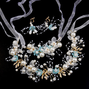 Tocados de Novia Europeos y Americanos, Joyería de Novia Hecha a Mano con Cristales, Accesorios de Boda, <span class=keywords><strong>Coronas</strong></span> de Perlas <span class=keywords><strong>para</strong></span> Niñas - Product Image 4