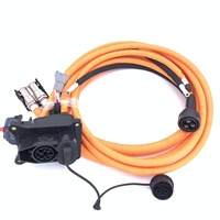 Cable de Silicona Reforzado con Blindaje Naranja para Vehículos Eléctricos, Arnés de Cableado de Alto Voltaje para Autobuses, Camiones y Motores Eléctricos